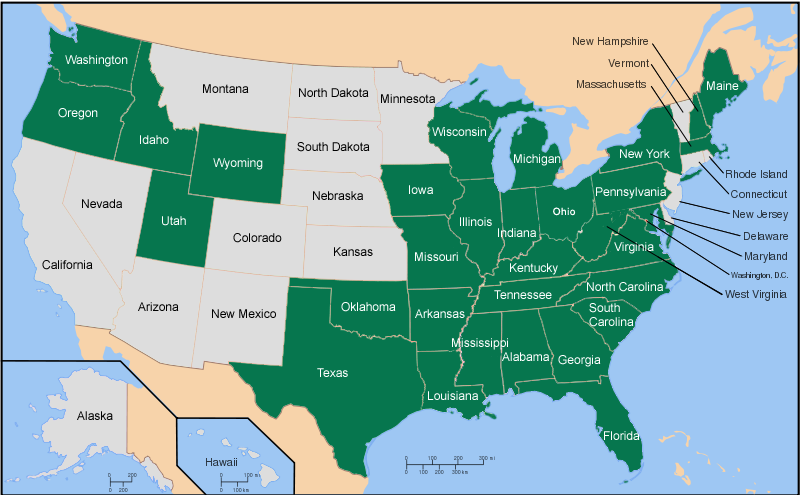 Participating States Map